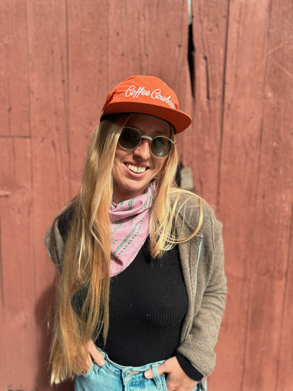 Orange Script Rope Hat