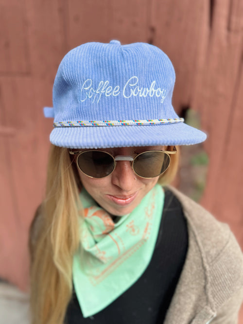 Corduroy Script Gramps Hat Lavender