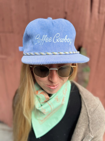 Corduroy Script Gramps Hat Lavender