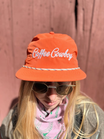 Orange Script Rope Hat