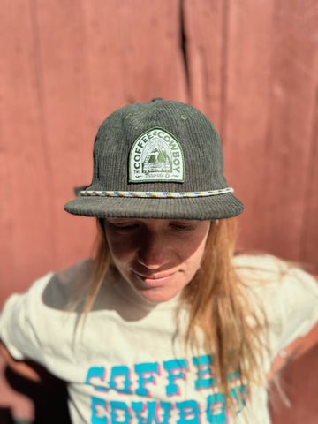 Dark Green Cart Corduroy Hat