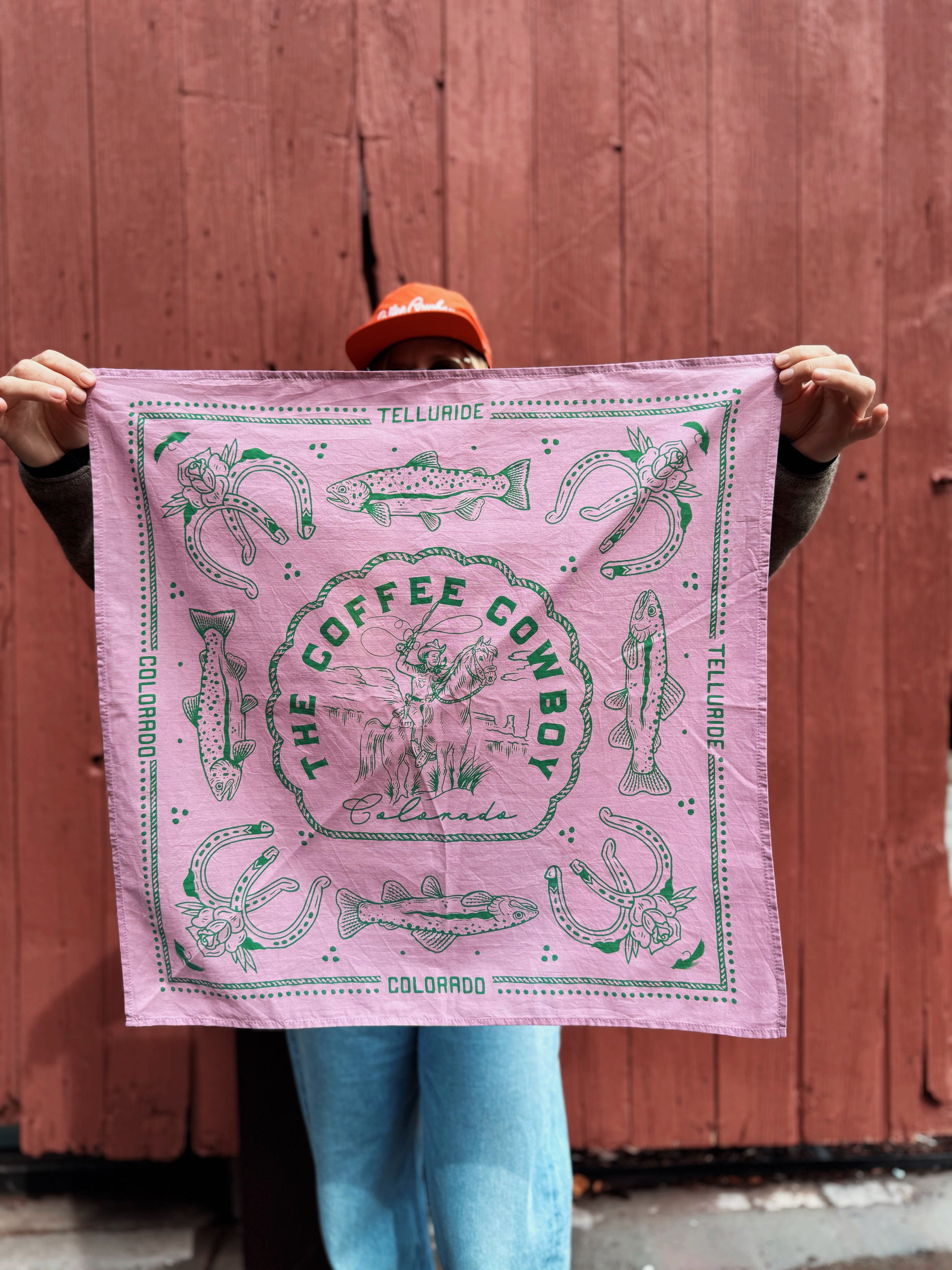 Purple Fishing Cowboy Bandana