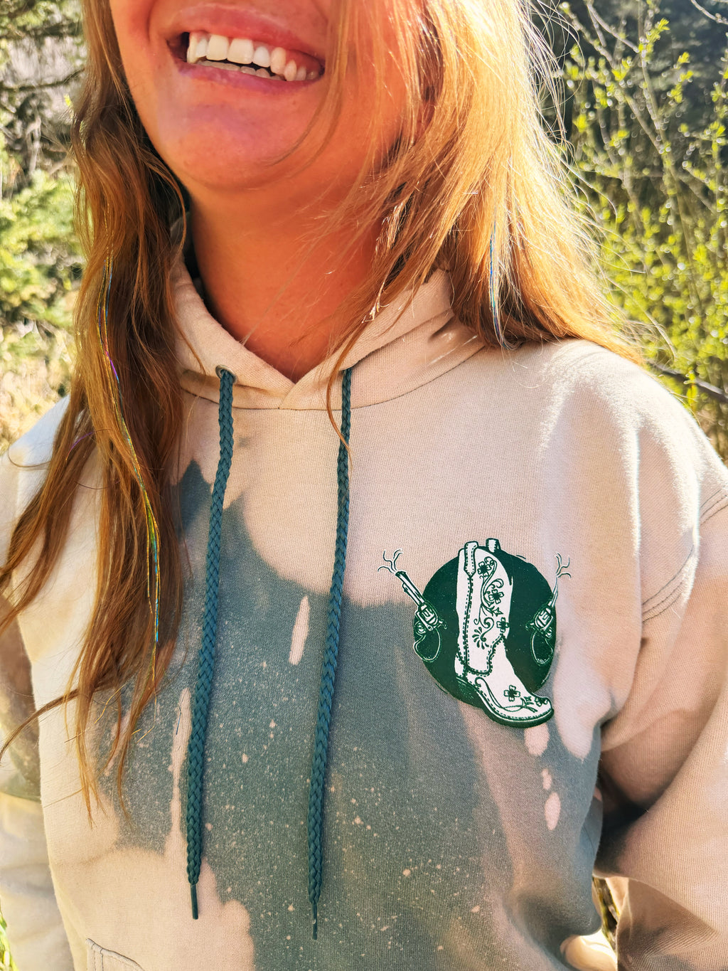 One-of-a-Kind Acid Wash Ski Hoodie