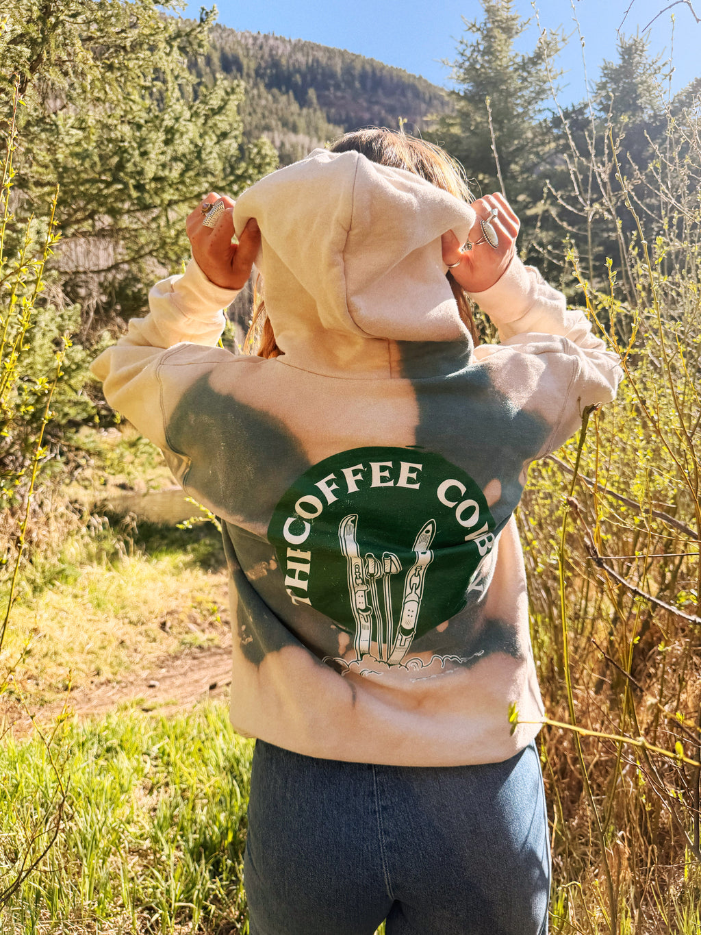 One-of-a-Kind Acid Wash Ski Hoodie