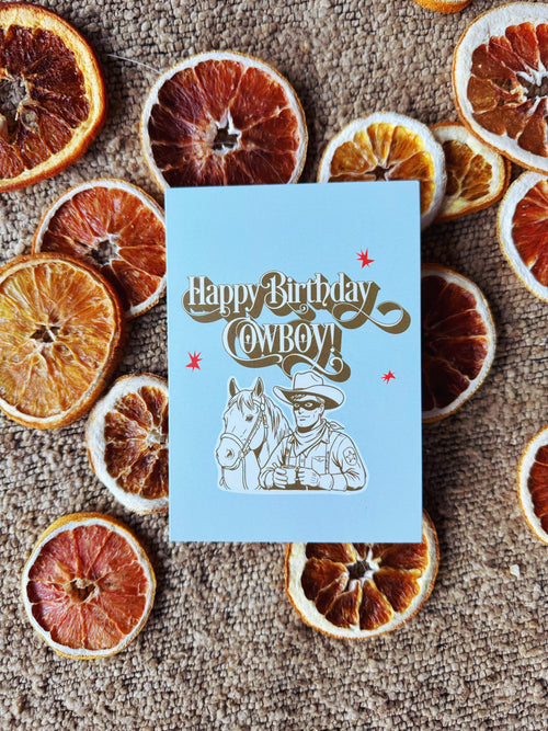 Coffee Cowboy Happy Birthday Card Pack