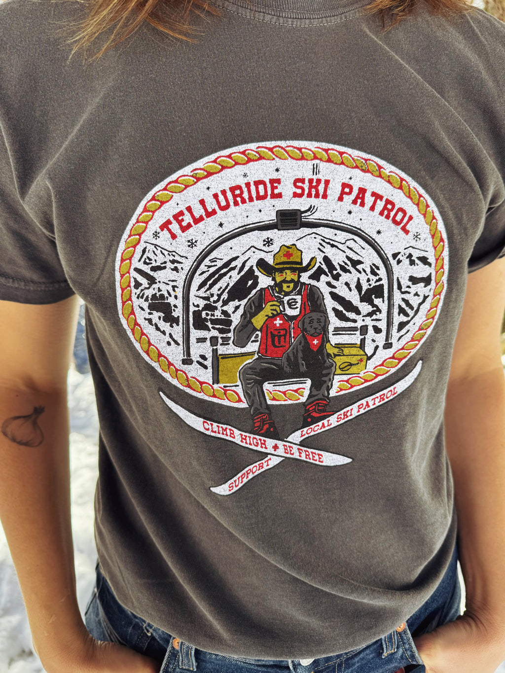 Ski Patrol x CC Climb High Be Free Tee