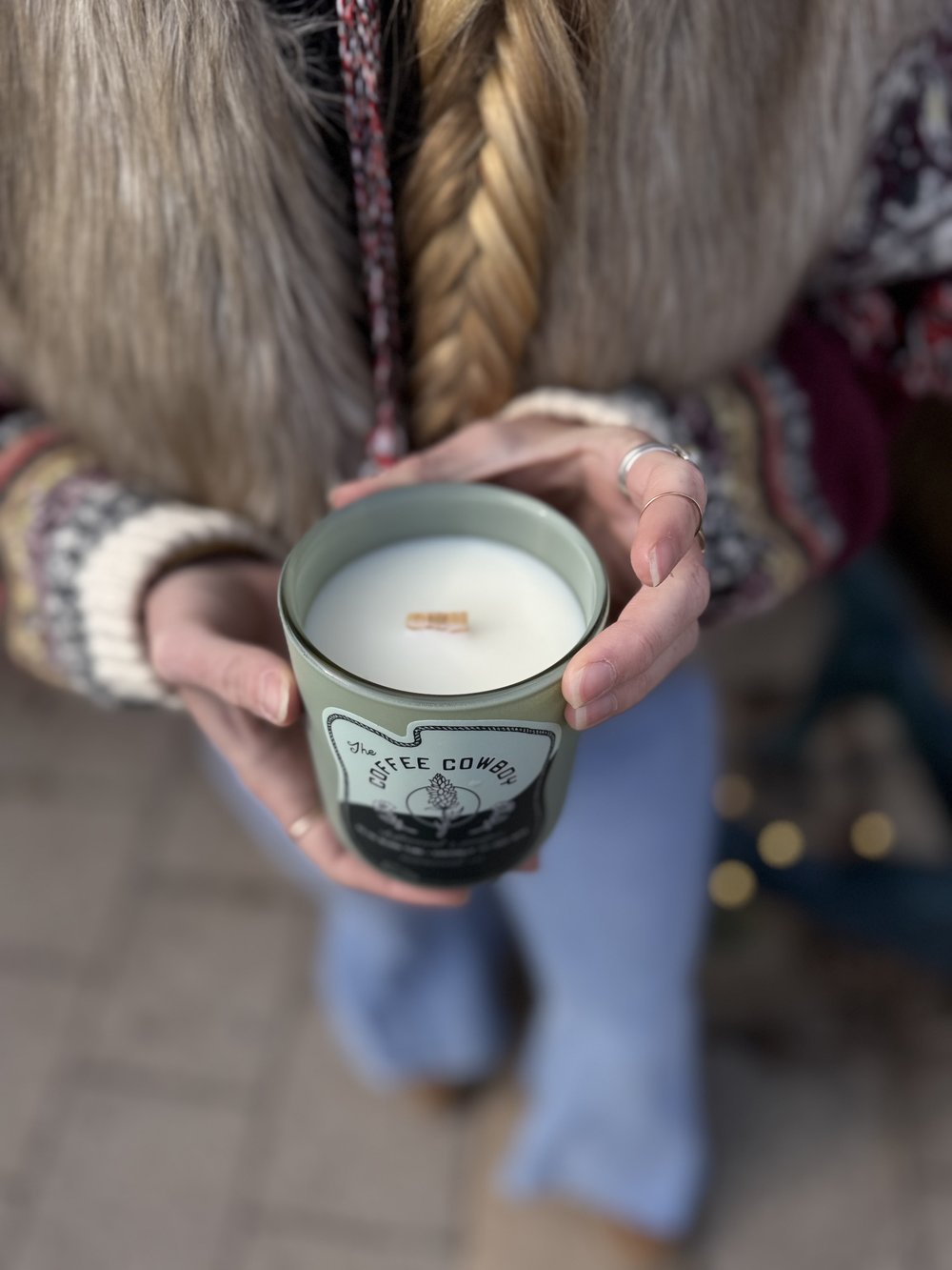 Coffee Cowboy x Mesa Rose Farms Candle: Driftwood & Juniper