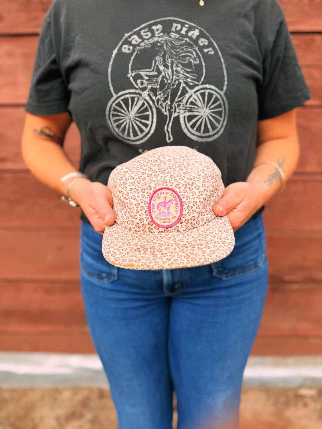 Cheetah Cowboy 5 Panel Hat