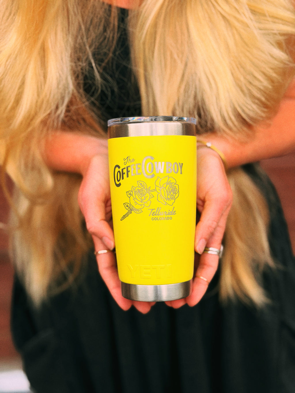 Yeti Cowboy Rambler 20oz - Firefly Yellow
